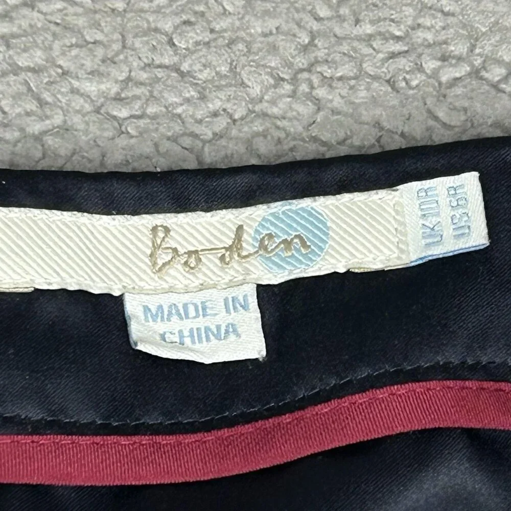 Boden Skirt Womens 6R Wool Blend Full A Line Embroidered Circles Classic